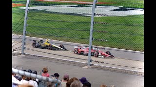 Gorgeous Restart by Colton Herta Fan View nashvillesuperspeedway6307 [upl. by Accem]