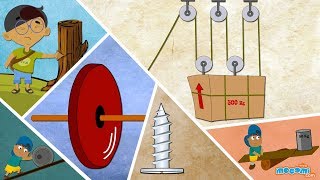 Pulley Wheel Lever and More Simple Machines  Science for Kids  Educational Videos by Mocomi [upl. by Zingg]