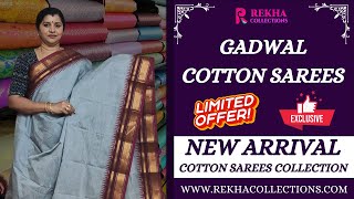 GADWAL COTTON SAREES cottonsareescollection [upl. by Venterea]