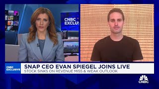 Snap CEO on revenue miss and light guidance [upl. by Redlac177]