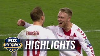 Christian Eriksen gives Denmark vital 21 lead  2017 World Cup Qualifying Highlights [upl. by Kcirdehs289]