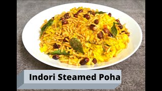 poharecipe riceflakesrecipe steamed poha II Indori Steamed Poha recipe II Poha cooked in steam [upl. by Alik]