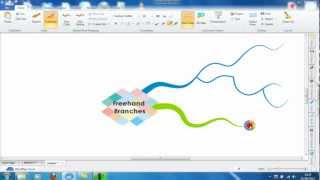 iMindMap 6  Creating Freehand Branches [upl. by Enak517]