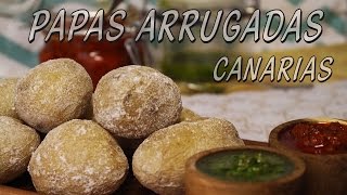 PAPAS ARRUGADAS CON MOJO PICÓN Y MOJO VERDE CILANTRO  Recetas tradicionales españolas [upl. by Haney]