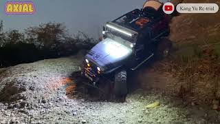 AXIAL 110 SCX10 III 지프 CJ7 4WDNight Driving ASMR [upl. by Arannahs]