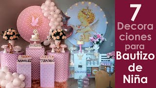 7 Ideas de Decoracion para Bautizo de Niña [upl. by Ermey]