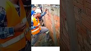 What is the problem here  constructionlife bâtiment maçonaria fail plumbline leaningwall [upl. by Dyrraj]