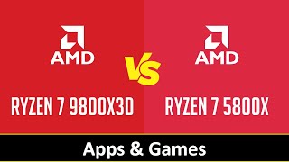 RYZEN 7 9800X3D vs RYZEN 7 5800X [upl. by Ohara99]