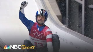 2018 Winter Olympics Chris Mazdzers silver medal run in mens singles luge  NBC Sports [upl. by Rea]