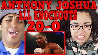 Anthony Joshua  All Knockouts 200 REACTION  MY DAD REACTS [upl. by Savihc758]