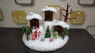 How to Make DIY Miniature Winter Wonderland Zen Garden  Christmas Decoration Project for School [upl. by Suzi730]