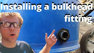 How to install a bulkhead fitting  aquaponic plumbing [upl. by Gianina]