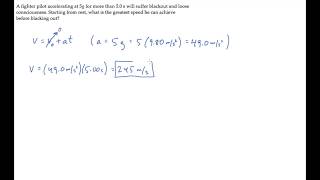 1D Motion Constant Acceleration Level 1 Example 1 [upl. by Nikita992]