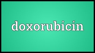 Doxorubicin Meaning [upl. by Eednyl]