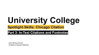 Chicago Citation Style In Text Citations amp Footnotes [upl. by Dublin]