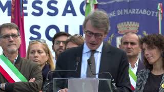 Discorso del Presidente Sassoli alla Commemorazione della Strage di Marzabotto [upl. by Nitin]