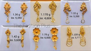 latest gold small stud earrings designs 2024 with weight amp price  new daily use stud earringsampnew [upl. by Sidoney]