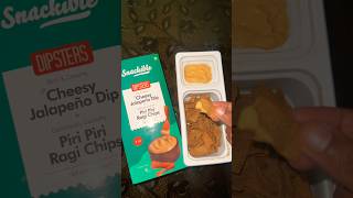 Snackible Dipsters Peri Peri Ragi chips with Cheese Jalapeno dip  so tasty and crunchy snacks food [upl. by Anallise650]