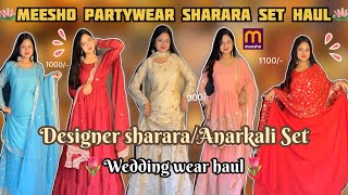 Meesho Designer Wedding Wear Sharara Set Haul🌷 🪞🪷Shaadi Special Outfits🪷🪞 [upl. by Cad]