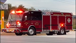 Hooksett NH Fire Rescue Engine 2 and Ambulance 2 responding [upl. by Eberto]