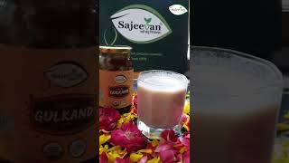 Gulkand Milk Shake Recipe  Sajeevan Organic [upl. by Kiernan]