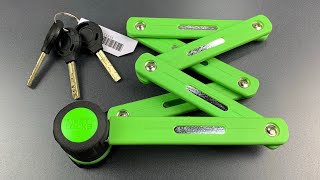 819 Meet Locks Folding Bike Lock Picked 2 Sidebars 8 Sliders [upl. by Notsej]