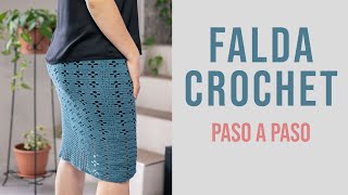 Cómo hacer FALDAS tejidas a CROCHET paso a paso [upl. by Mosra]