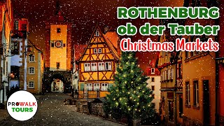 Rothenburg ob der Tauber Christmas Market  Reiterlesmarkt  4K 60fps with Captions [upl. by Renrew]