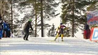 Magdalena Neuner  30th World Cup win  Oslo Sprint Feb 2012 [upl. by Gnak]