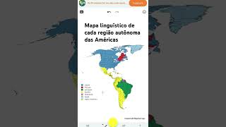 Mapa Linguístico De Cada Região Autônoma Das Américas americadonorte americadosul [upl. by Yoong]