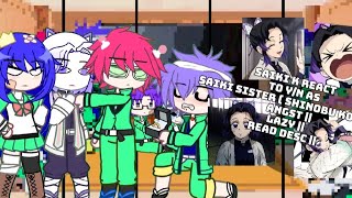 saiki k react to yn as saiki sister  Shinobu kocho  angst  lazy  read desc [upl. by Akcired518]