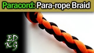 Simple Paracord Making Rope 4 Strand Round Braid [upl. by Johnson210]