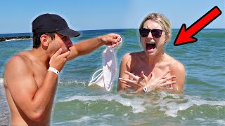 DISSOLVING BIKINI PRANK ON GIRLFRIEND 😂 [upl. by Leonora]