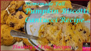 Biscotti Cantucci Recipe Fall Pumpkin Homemade Baking Italian Biscuits [upl. by Nemraciram]