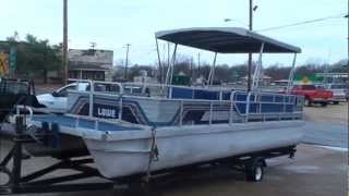 1986 LOWES 24FT PONTOON BOAT FOR SALE SEE WWW SUNSETMILAN COM [upl. by Sumaes]