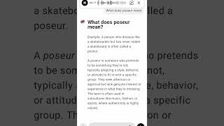 What does poseur mean [upl. by Dirgis180]