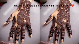 Heavy bareek mehndi design Mehndi tutorial Mehndi design for back hand [upl. by Noslrac]