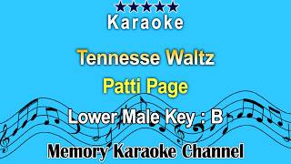 Tennesse Waltz Karaoke Patti Page  Low Male Tone Key B [upl. by Ailito]