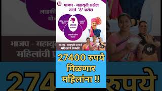 mukhyamantri Mazi Bahin Ladki Yojana Maharashtra 2024 Womens Will get 27400rs per year [upl. by Macey834]