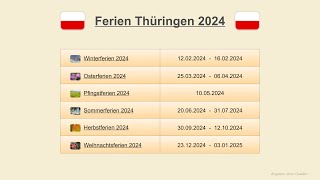 Ferien Thüringen 2024 [upl. by Eenar]