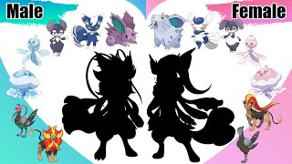 All Pokémon With Gender Differences Fusion Gen 1  Gen 8 [upl. by Tirrag]