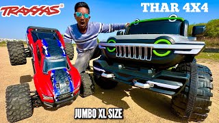 RC 4X4 Big Size Thar Vs Traxxas Xmaxx Car Unboxing amp Fight  Chatpat toy tv [upl. by Kostival]