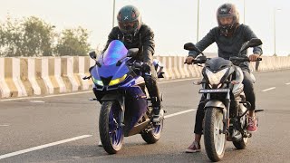 Pulsar Ns200 Bs6 Vs R15 V3 Bs6 Race  Top end [upl. by Refinej]