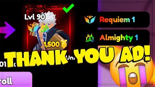 thank you so much for this ad 😭😭😭 almighty requiem gojo 1 exists [upl. by Fabiolas]