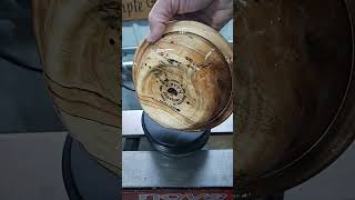 Spalted Maple Woodturned Bowl with Clear Epoxy Resin Groove woodturning [upl. by Clifton666]