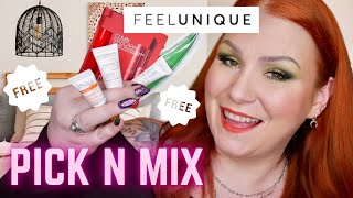 FREEBIE ALERT FEELUNIQUE JANUARY 2022 PICK N MIX SAMPLES UNBOXING [upl. by Atinuj]