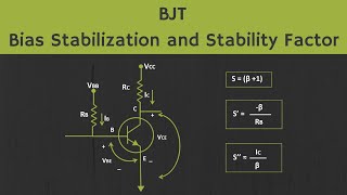 BJT Bias Stabilization and Stability Factor for the Fixed Bias Configuration [upl. by Ainak]