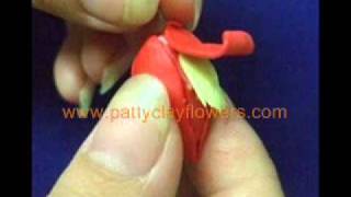 Clay flowers How to make Thai Polymer clay flowerssugar craft  cake decoration Banana Tree [upl. by Drofniw]