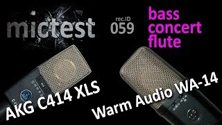 AKG C414 XLS vs Warm Audio WA14  Bass concert flute Till  recID 059 [upl. by Llimaj870]