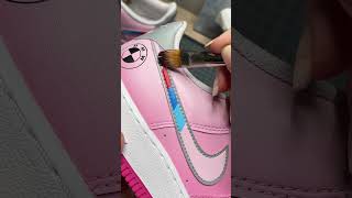 Nike BMW Shoes Pink BMW sneakers nikeshoes customshoes nikecustom bmwm bmwm3 bmw bmwm5 [upl. by Eniliuqcaj542]